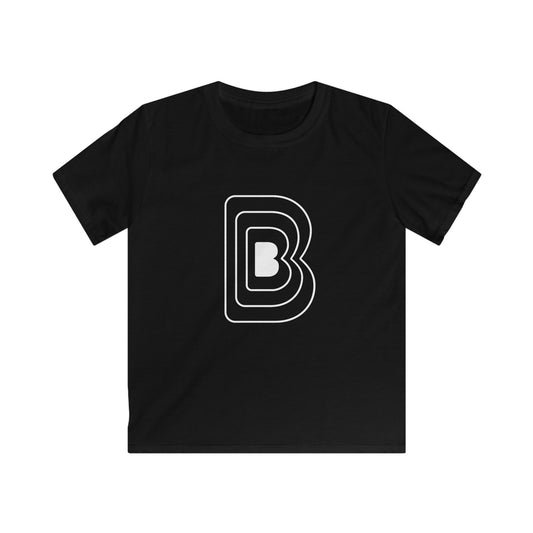 Kids Youth Tee with Bold Letter B Studio Logo Design