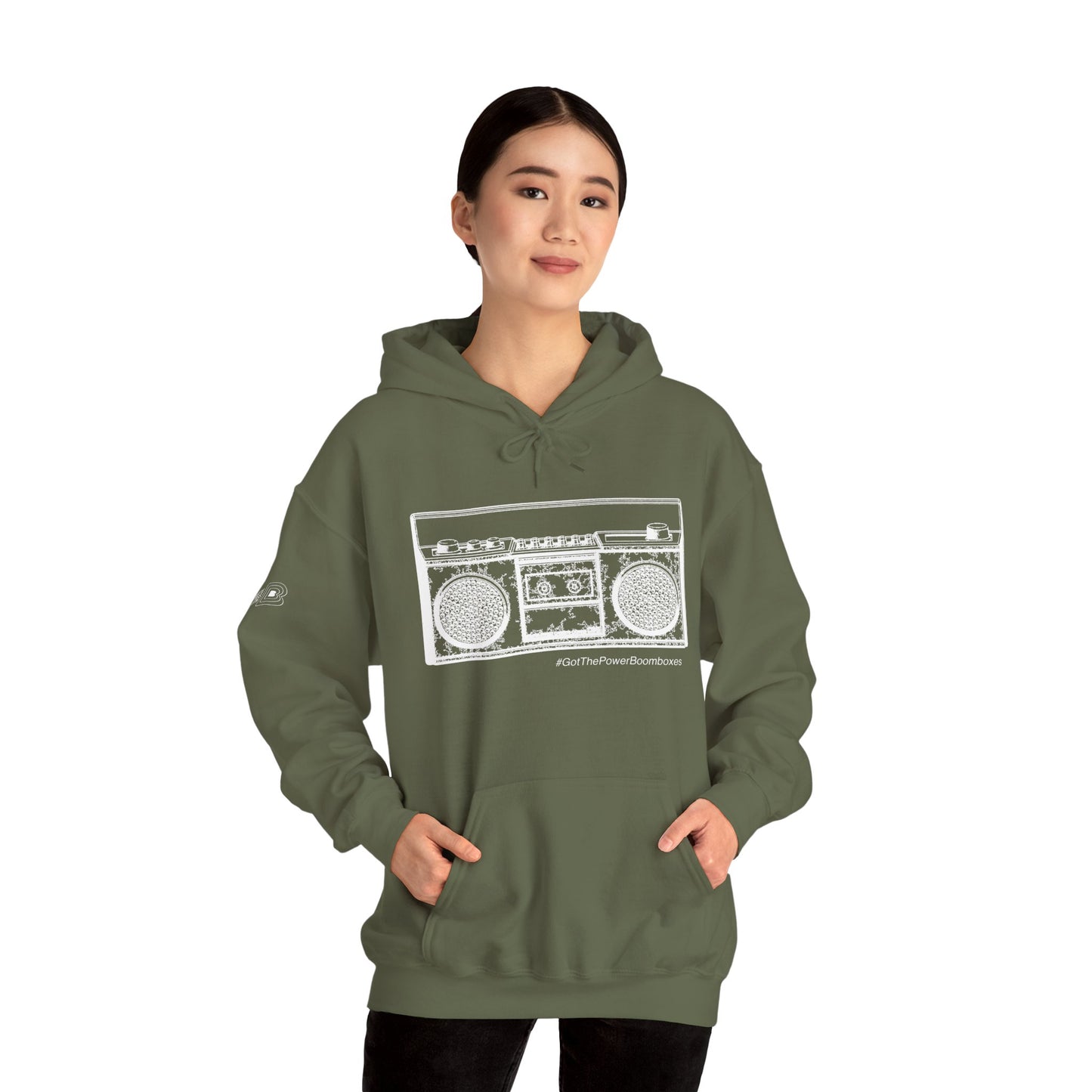 Got The Power Boombox Retro Outline Hoodie