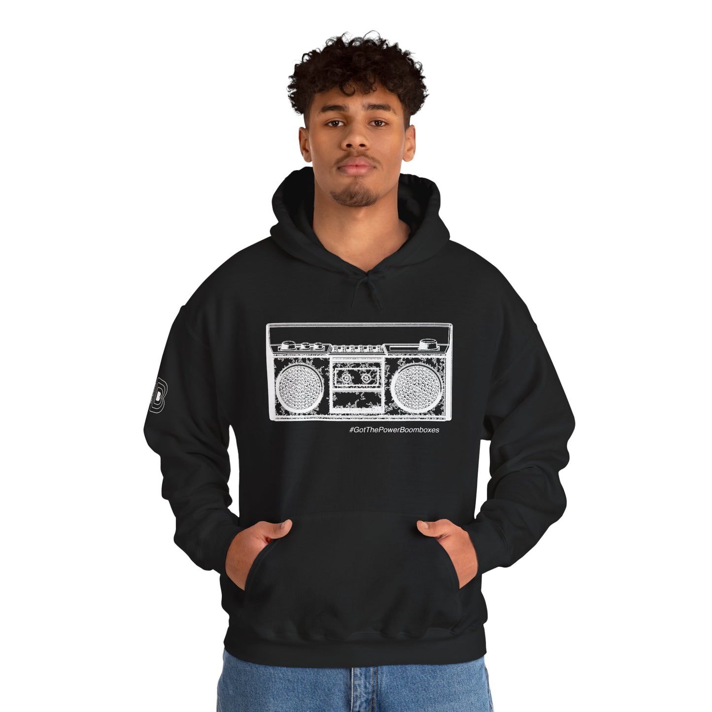 Got The Power Boombox Retro Outline Hoodie