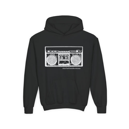 Youth  Kids Retro BoomBox Hooded Sweatshirt