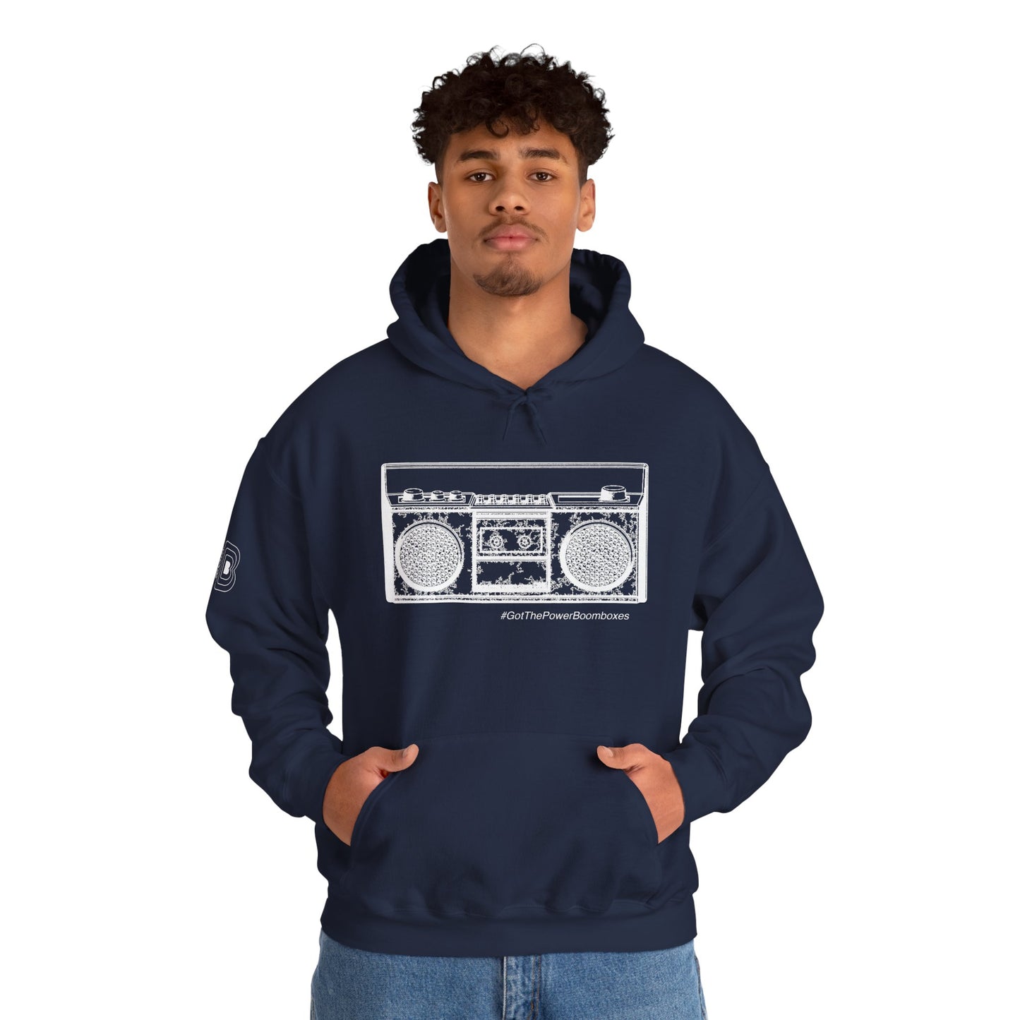 Got The Power Boombox Retro Outline Hoodie