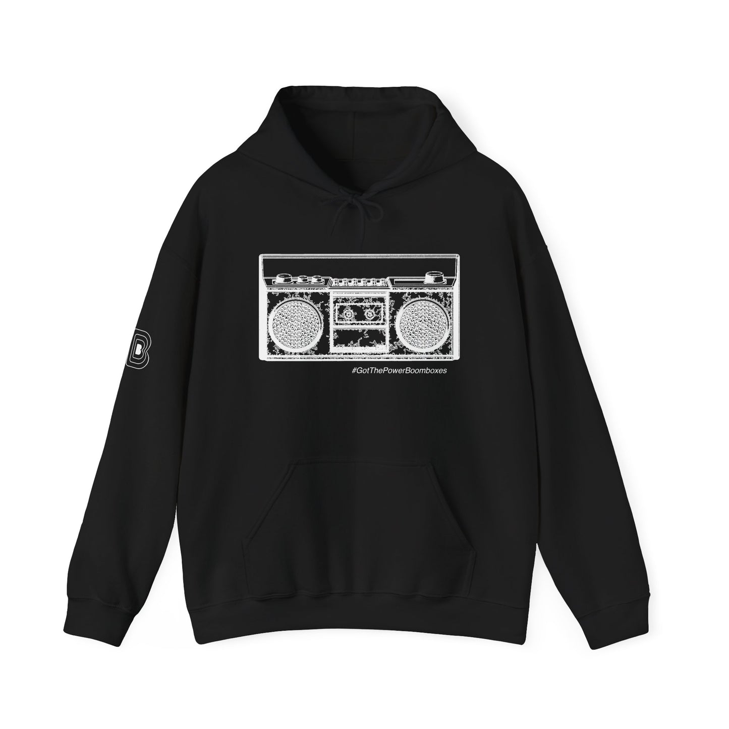 Got The Power Boombox Retro Outline Hoodie
