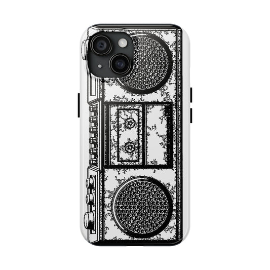 Vintage Boombox Phone Case | Retro Tough Case for Music Lovers | Groovy Gift for Him or Her | Unique Phone Accessories